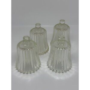 VTG Homco Royal Jewelite #1193 Glass Votive Candle Holders 4" Set of 4 Peg Base